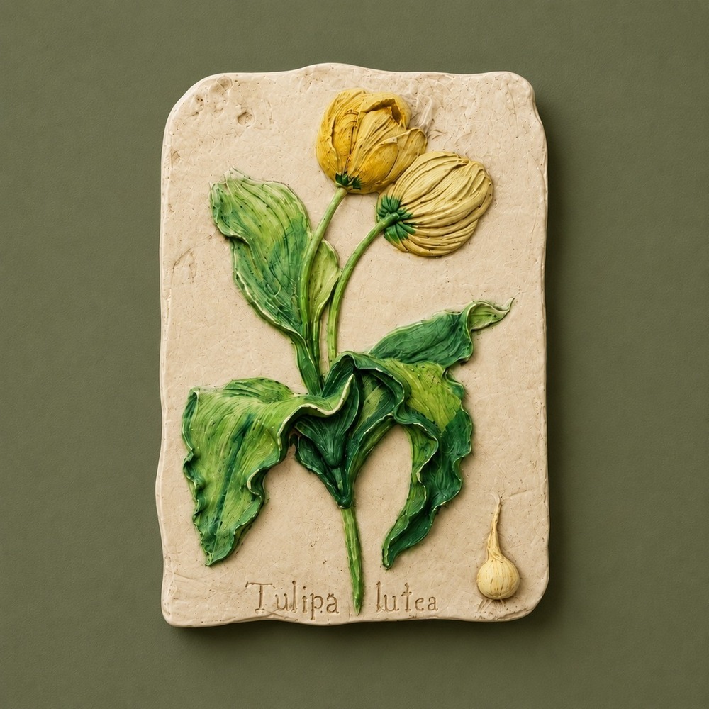 Hen-Feathers Botanical Collection Tulip Wall Plaque Cottagecore Farmhouse Floral